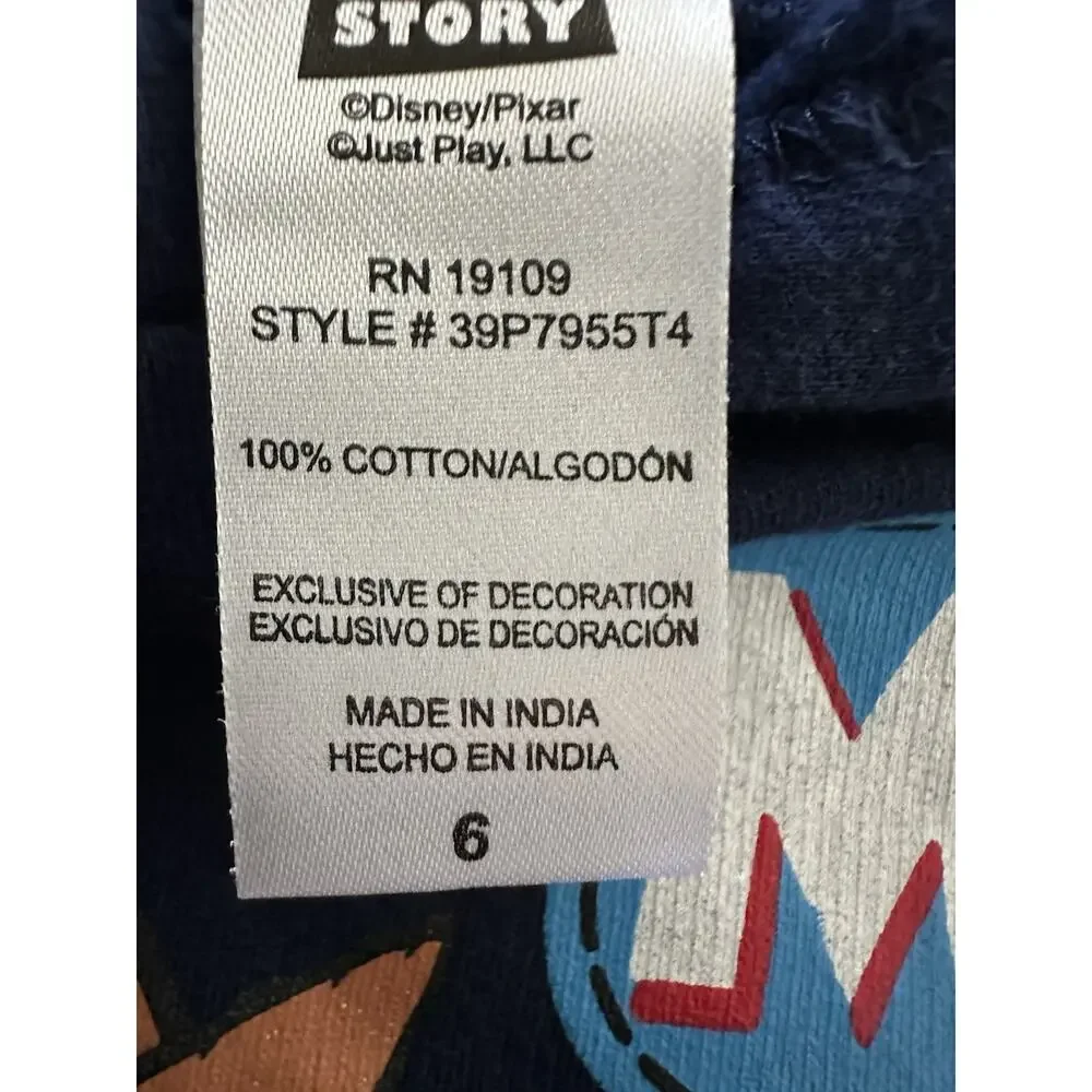 Disney Toy Story 4 Toddler Boy Size 6 Hoodie Fleece Inside Blue Hoodie Top
